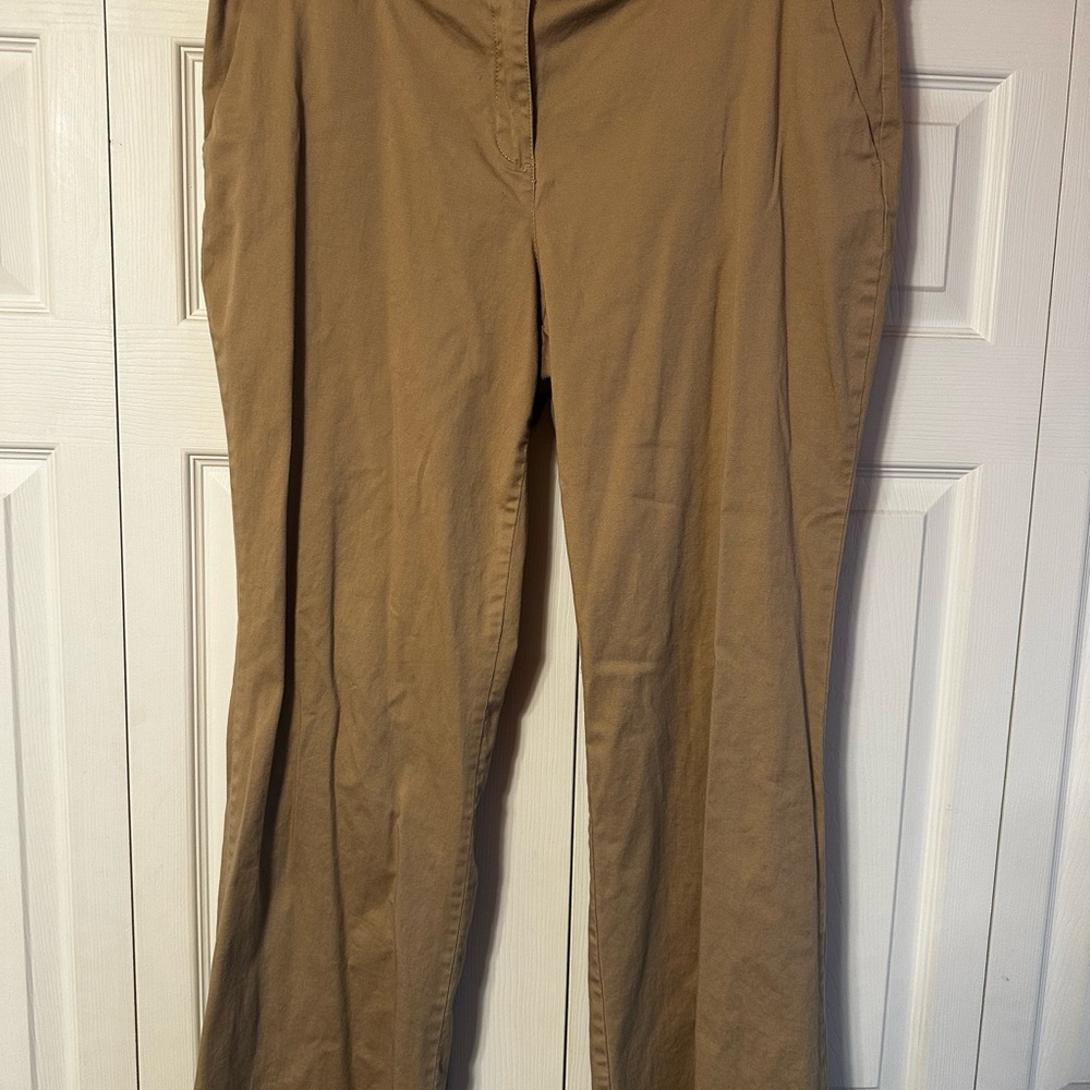 Tan Wide-Leg Pants
